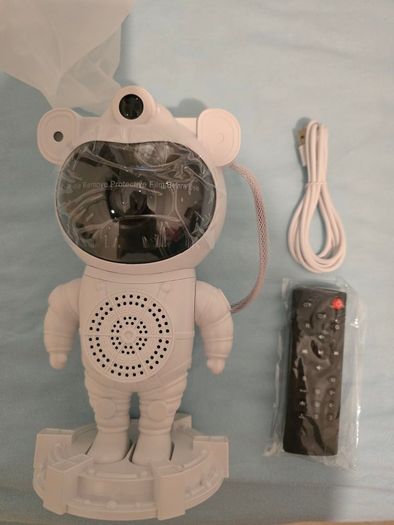 astronaut night light projector with bluetooth speaker