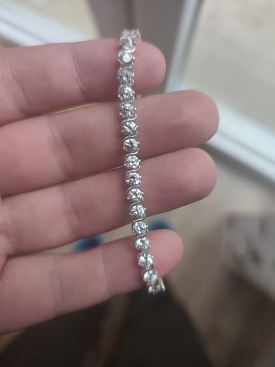 Sterling silver tennis bracelet