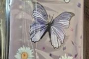light purple butterfly and daisy casr