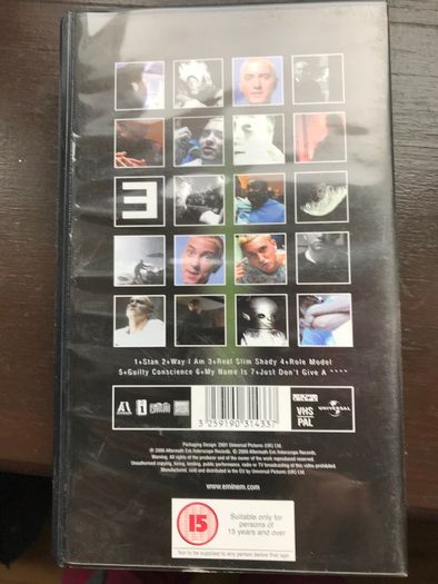 Eminem pre-loved T-shirt, Book, VHS and Calendar