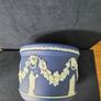 Antique blue jasperware planter Image 2