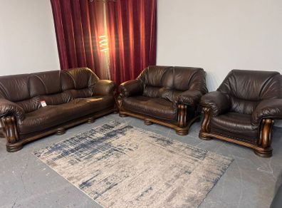Real Leather Sofa Set
