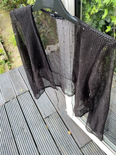 Dressy, sparkly, light black Top