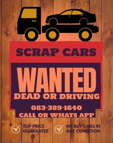 WANTED scrap cars