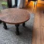 Mid century round copper top coffee table Image 3