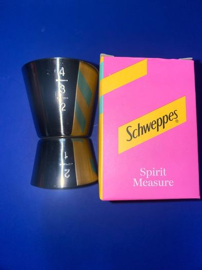 Schweppes Spirit Measures Stainless Steel Shot Brand new