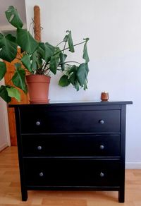 HEMNES chest of drawers and bedside table