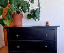 HEMNES chest of drawers and bedside table