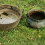 selection of old cast iron pots Image 4