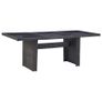 Garden Dining Table Black 200x100x74 cm Glass and Poly Rattan Image 5