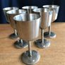 New Vintage Stainless Steel Wine Goblets Image 2