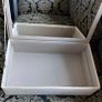 Antique French Linen Jewellery Box Image 4