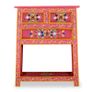Sideboard with Drawers Solid Mango Wood Pink Hand Painted Image 4