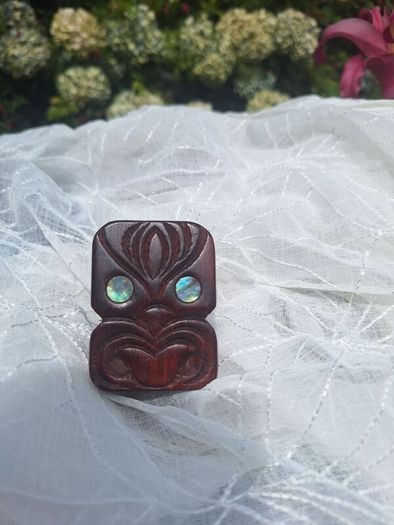 Vintage Maori Tiki Card Holder