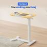 H5 Side Table, Flexible Laptop and Bed Table with Tiltable Desktop, Height Adjustable & Mobile, Ideal for Sofa, Bed & Reading Time (Maple) Image 2