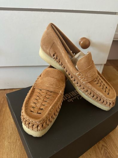 Wallabee Loafer Weave Tan Suede