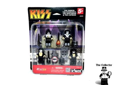 K'NEX KISS minifigures buildable figure set K'NEX minifigures rock band lego gene simmons minifigures Rare And Hard To Find Set