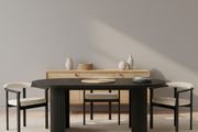 Extendable Dining Table 100 to 180cm with the metal base