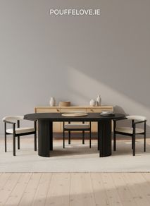 Extendable Dining Table 100 to 180cm with the metal base