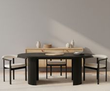 Extendable Dining Table 100 to 180cm with the metal base