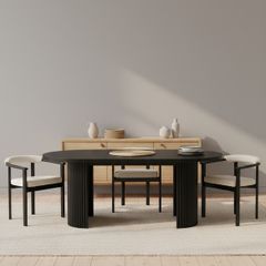 Extendable Dining Table 100 to 180cm with the metal base