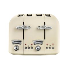 DELONGHI Argento Flora 4 Slice Toaster - Beige