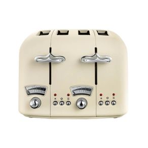DELONGHI Argento Flora 4 Slice Toaster - Beige