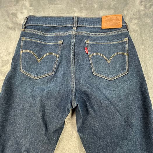 Levis 711 Womens Jeans W27 L28 Blue Indigo Denim Premium Big E