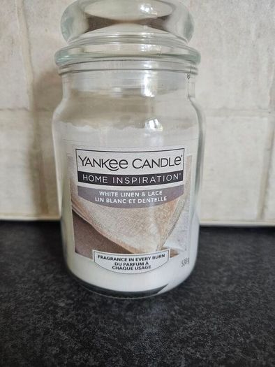 Yankee Candle White Linen And Lace Large Jar