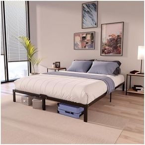 Double Bed Frames Metal 135 x 190 with Storage 35 cm - Sturdy and 20min Easy Assembly Bed Frames - Large Storage