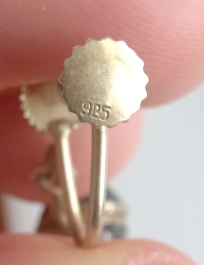 Antique sterling silver tulip earrings