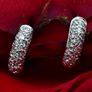 Vintage 1960s Half Hoop Diamond Earrings Image 4