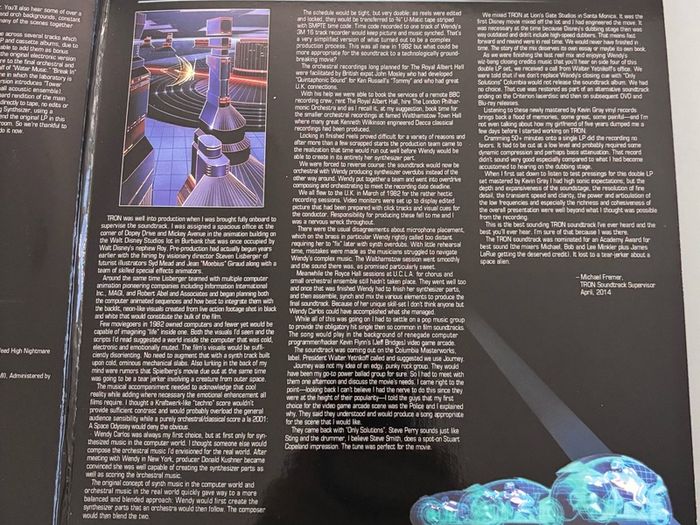 Tron. Special numbered edition Two Blue Vinyl albums