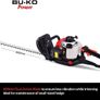 BU-KO 26cc Petrol hedge Trimmer, Handheld Hedge Cutter Image 2