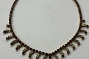 1950s rhinestone fringe necklace