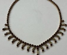 1950s rhinestone fringe necklace