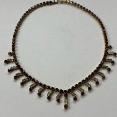 1950s rhinestone fringe necklace