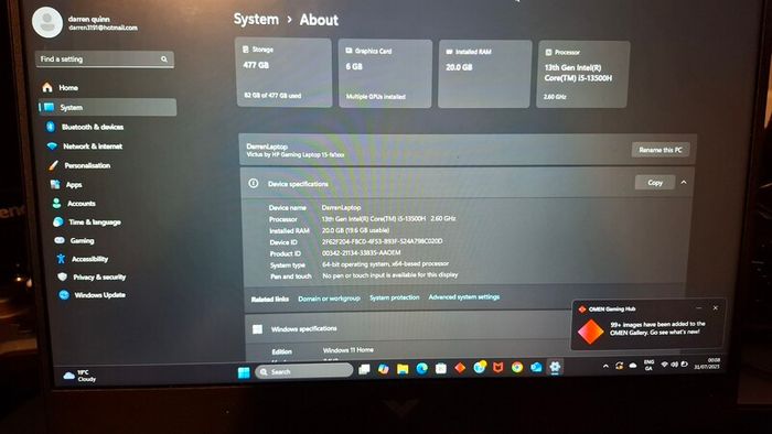 HP Victus Gaming Laptop Windows 11