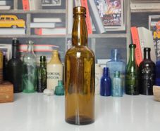 112 - Vintage Brown Glass Bottle