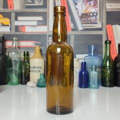 112 - Vintage Brown Glass Bottle