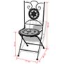 Folding Bistro Chairs 2 pcs Ceramic Black and White Image 2