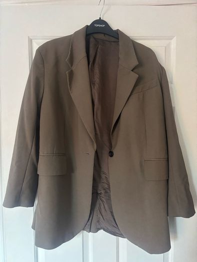 Arket Twill Blazer Size 34 Dark Mole