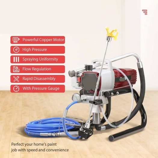 High Pressure Airless Spray Machine, Professional Paint Spray Gun, Home Painting Tool, Internal Power Supply