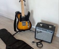 Electric Guitar Fender Squier by Sonic Telecaster, Electric Guitar, Maple Fingerboard, Black Pickup, Butterscotch Blonde