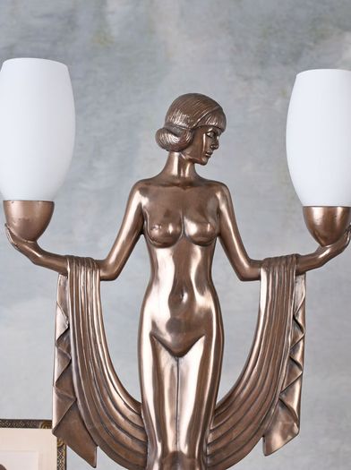 Table Lamp Villa Gatsby Art Deco Table Lamp Female Nude Bauhaus Lamp