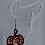Fall Glitter Resin & Wood Pumpkin Earrings Image 9
