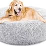 Calming Donut Dog Bed for Medium Small Dogs Cats, Fluffy Anti Anxiety Dog Beds Washable Puppy Bed Non-Slip Plush Cuddler Warming Round Faux Fur Pet Bed MULTIPLE SIZES AVAILABLE Image 7