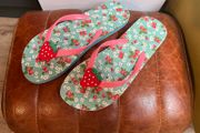 BNWOT Boden strawberry flip-flops
