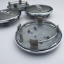 4x Audi 68mm 69mm 3D Silver Chrome alloy wheel centre caps cap 4B0601170 Hub Cover Image 3