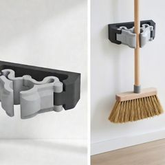 Broom mechanical clip